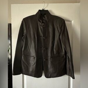 Terry Lewis Classic Luxuries Brown Leather Jacket
